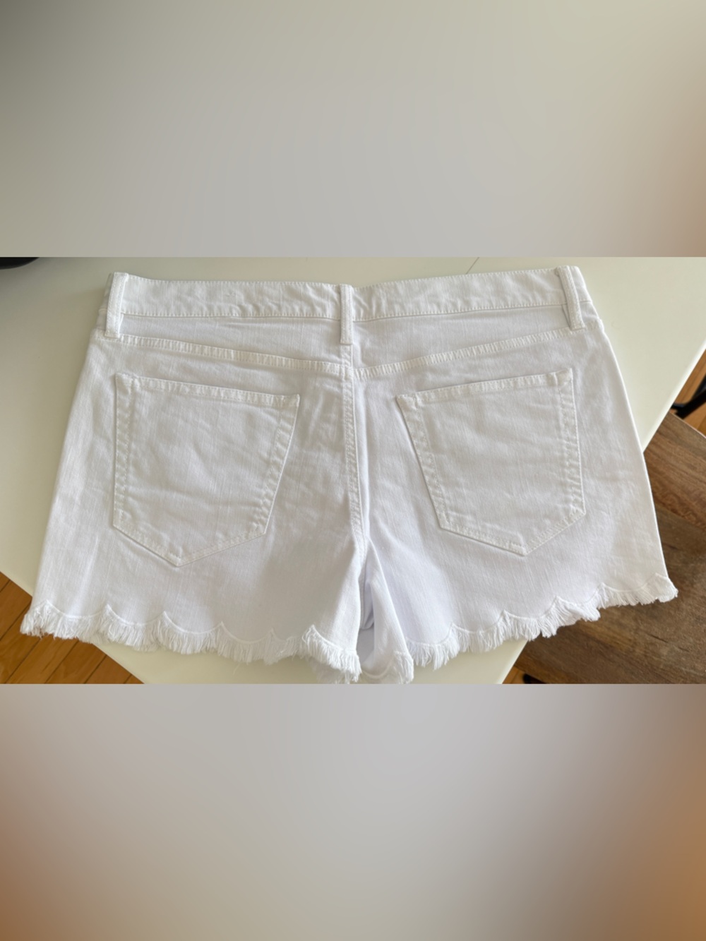LOFT White Denim cut off shorts